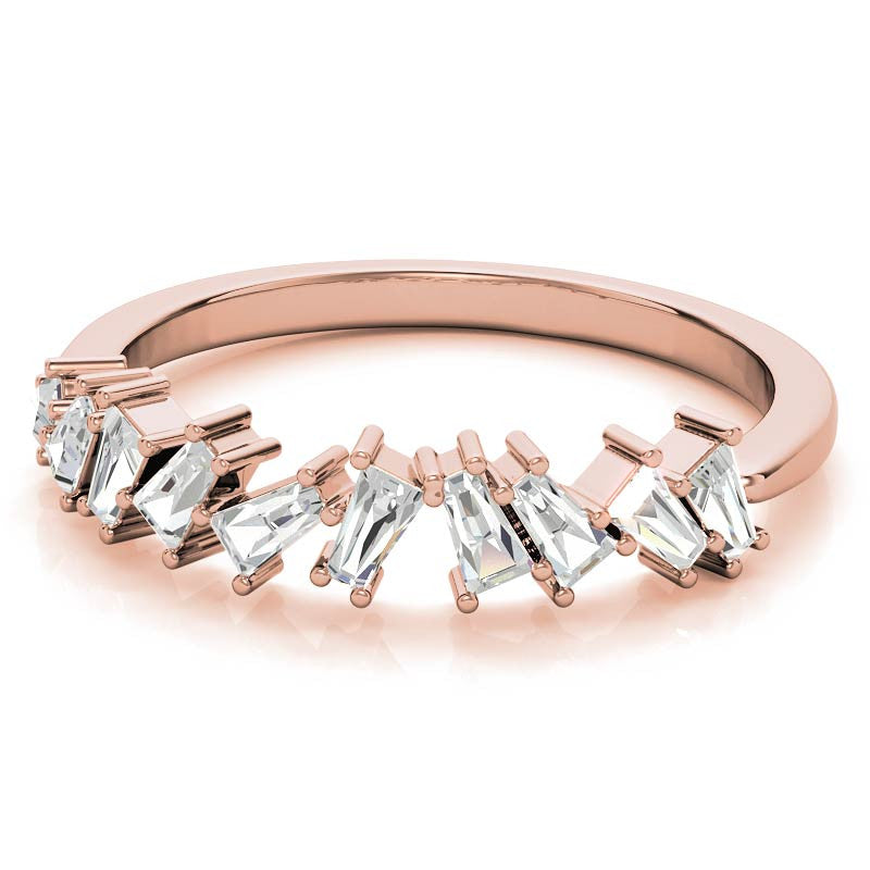 Tapered Baguette Diamond Stackable Band