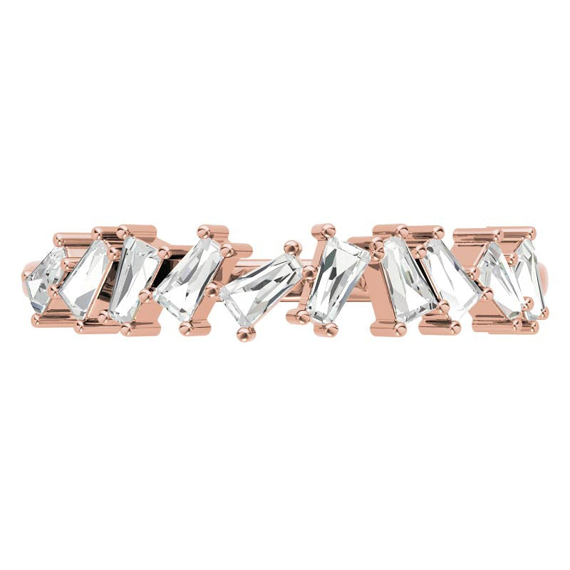 Tapered Baguette Diamond Stackable Band