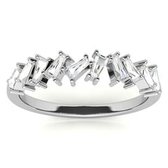 Tapered Baguette Diamond Stackable Band