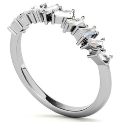 Tapered Baguette Diamond Stackable Band