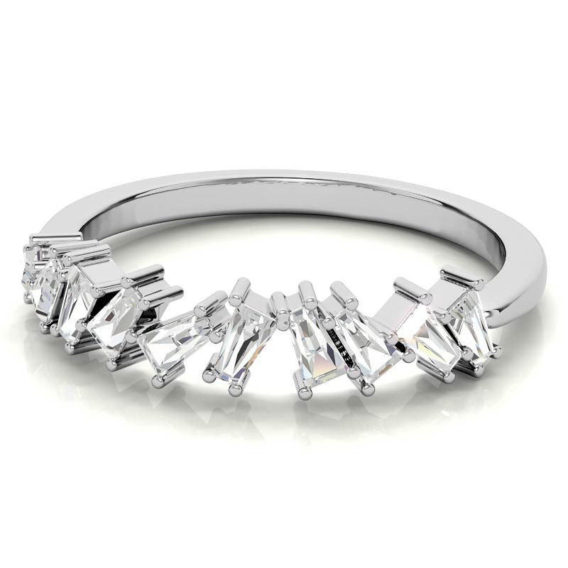 Tapered Baguette Diamond Stackable Band