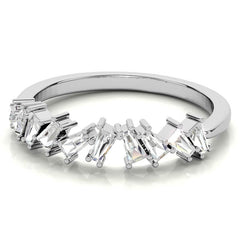 Tapered Baguette Diamond Stackable Band
