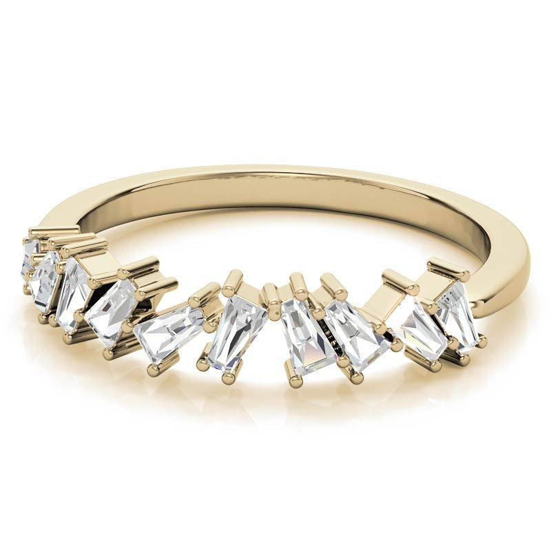 Tapered Baguette Diamond Stackable Band