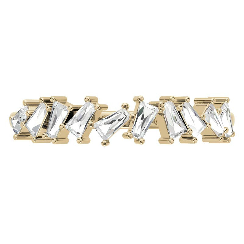 Tapered Baguette Diamond Stackable Band