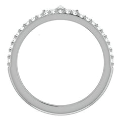 Marquise and Round Crown Inspired Moissanite Stackable Band