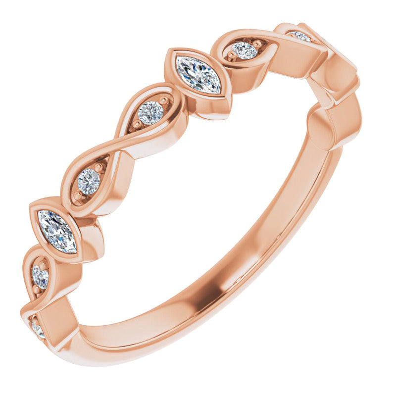 2mm Infinity Inspired Moissanite Stackable Band