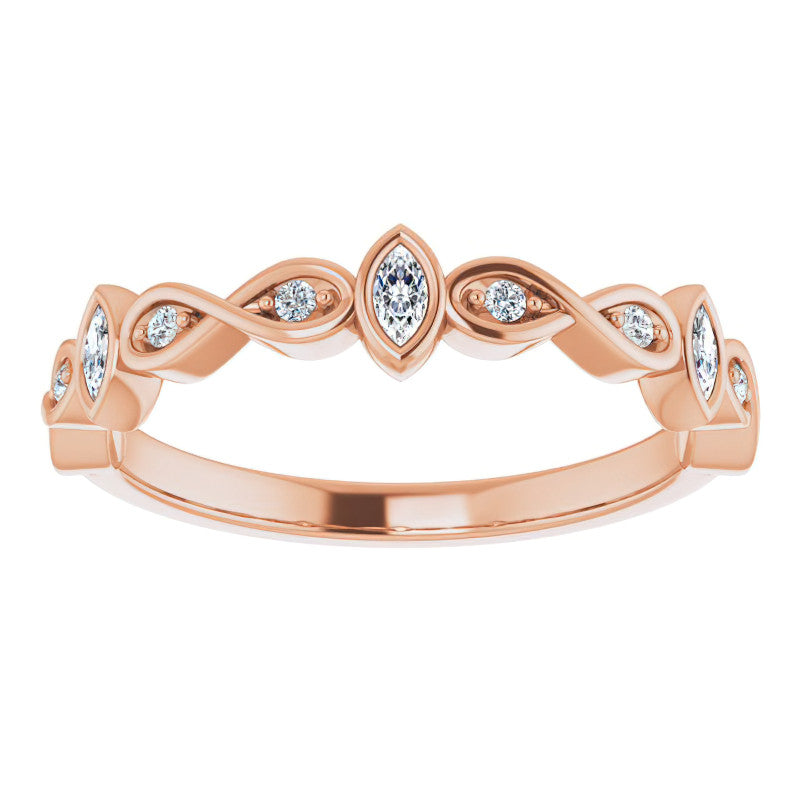 2mm Infinity Inspired Moissanite Stackable Band