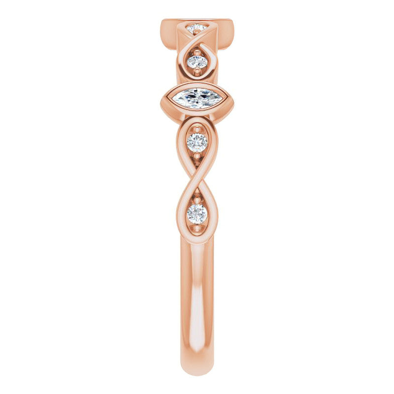 2mm Infinity Inspired Moissanite Stackable Band