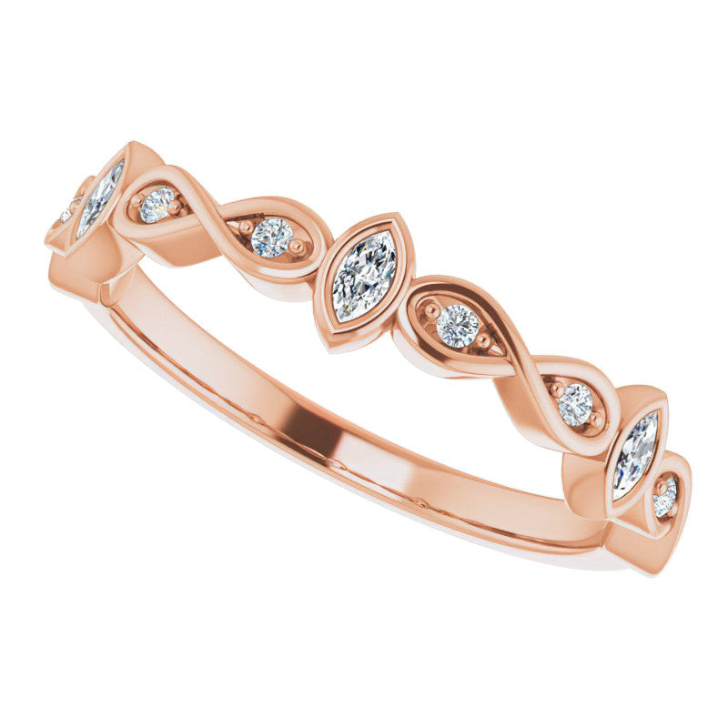 2mm Infinity Inspired Moissanite Stackable Band