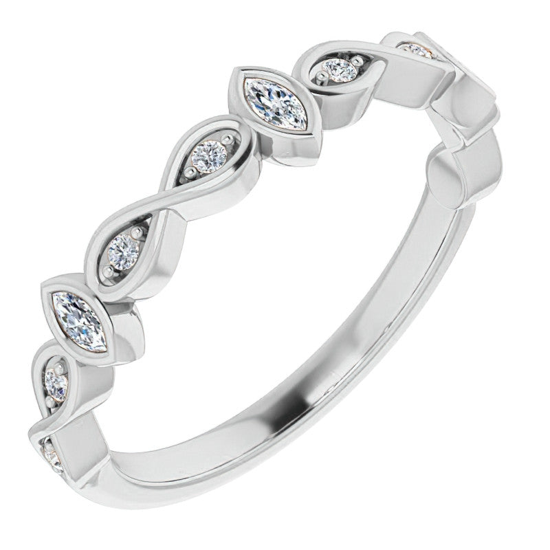 2mm Infinity Inspired Moissanite Stackable Band