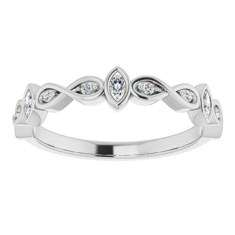 2mm Infinity Inspired Moissanite Stackable Band