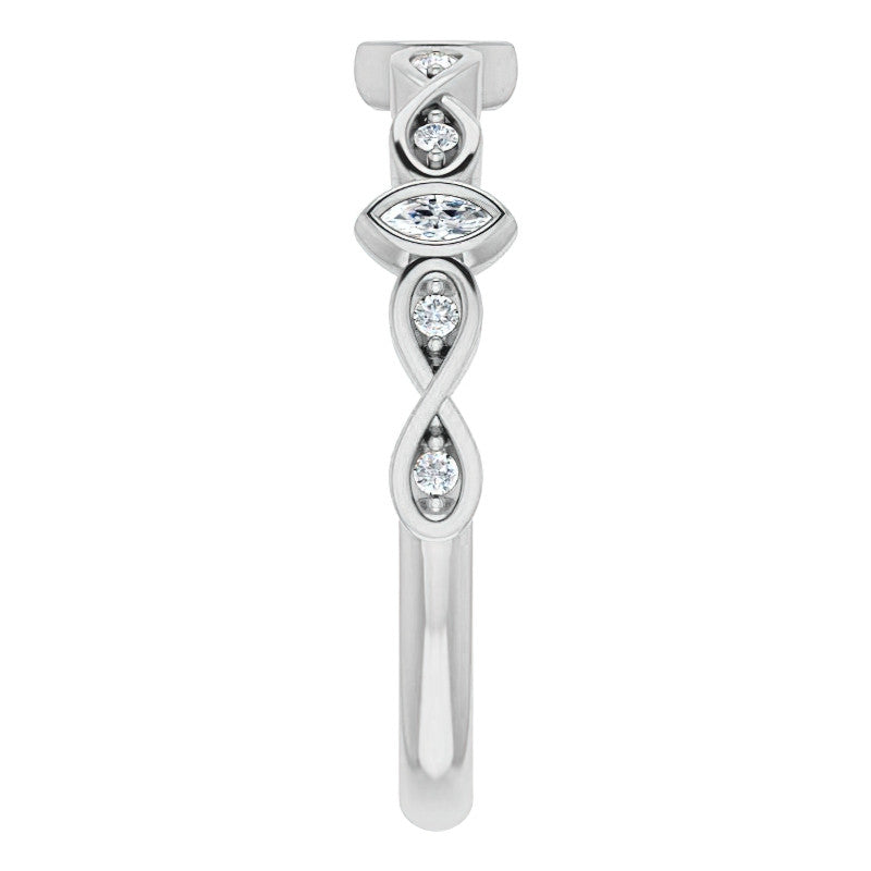 2mm Infinity Inspired Moissanite Stackable Band