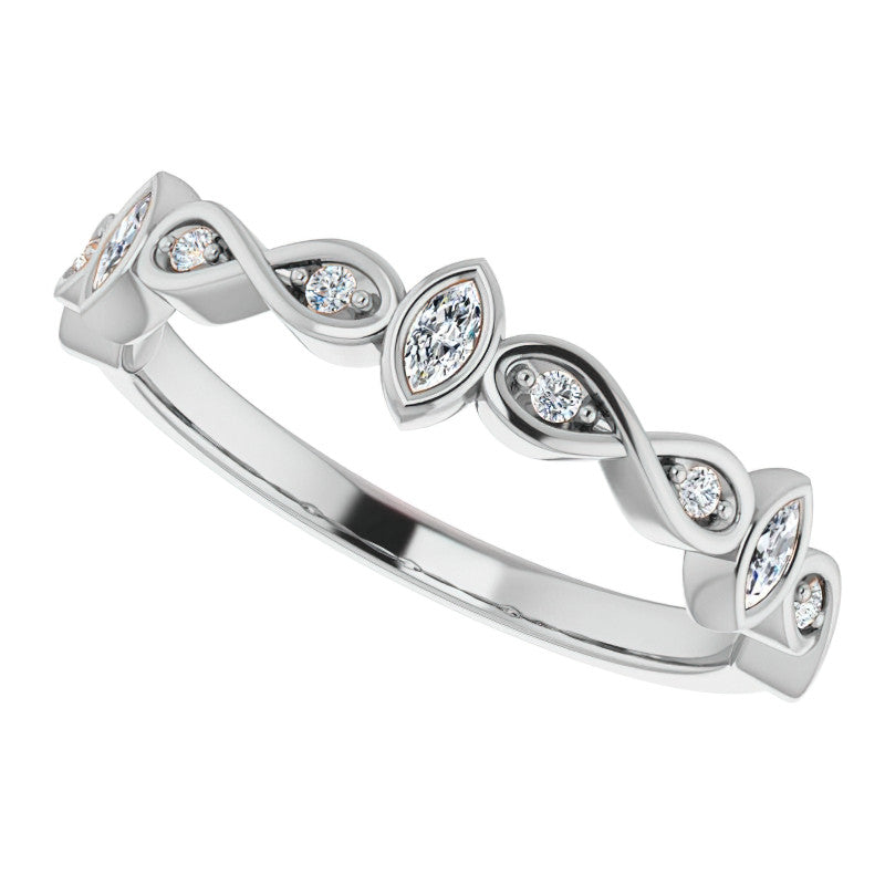 2mm Infinity Inspired Moissanite Stackable Band