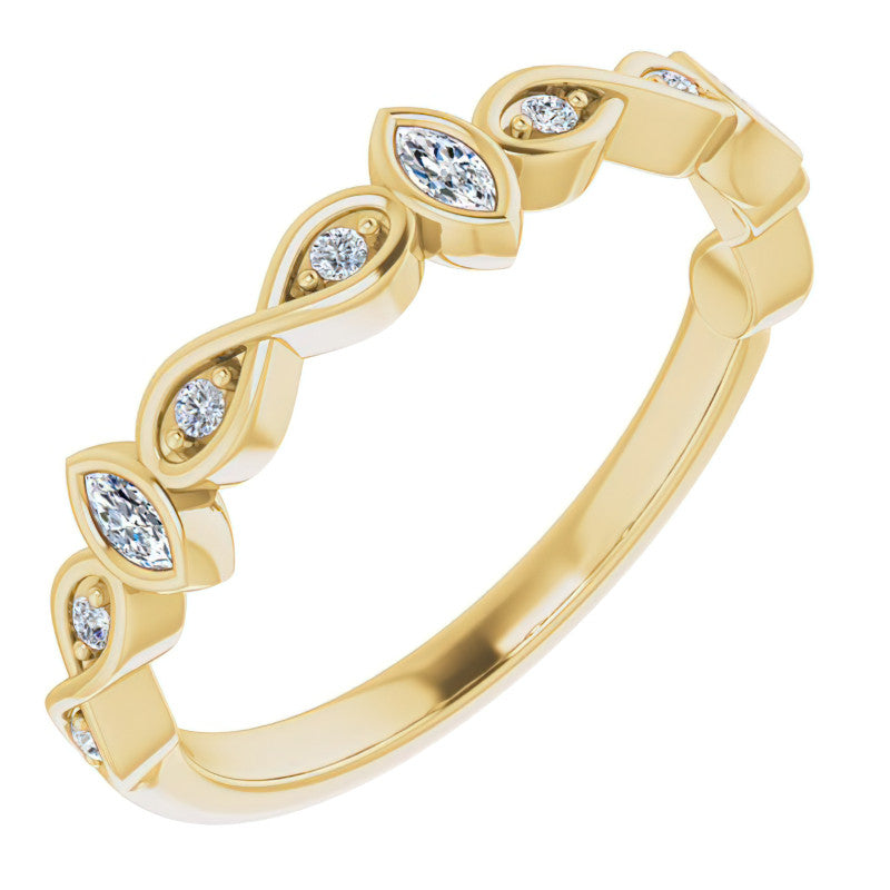 2mm Infinity Inspired Moissanite Stackable Band