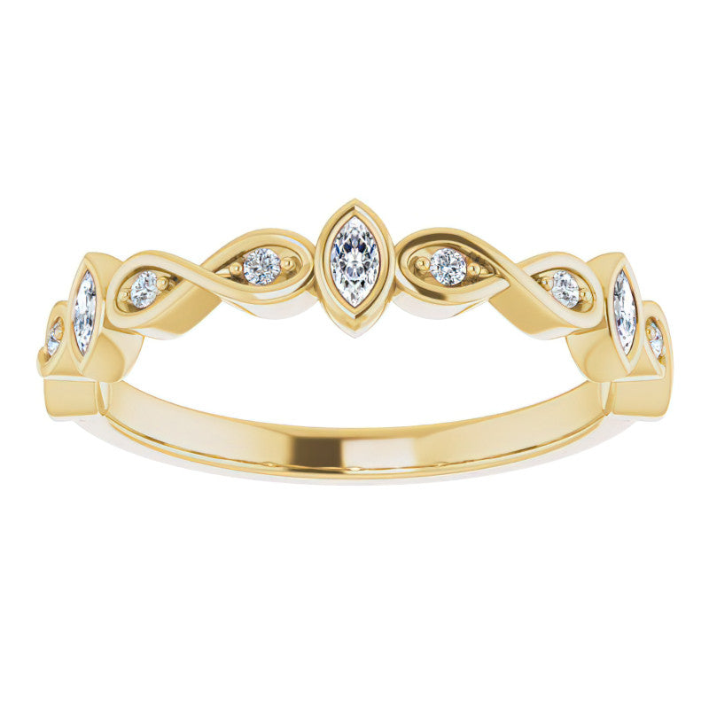 2mm Infinity Inspired Moissanite Stackable Band