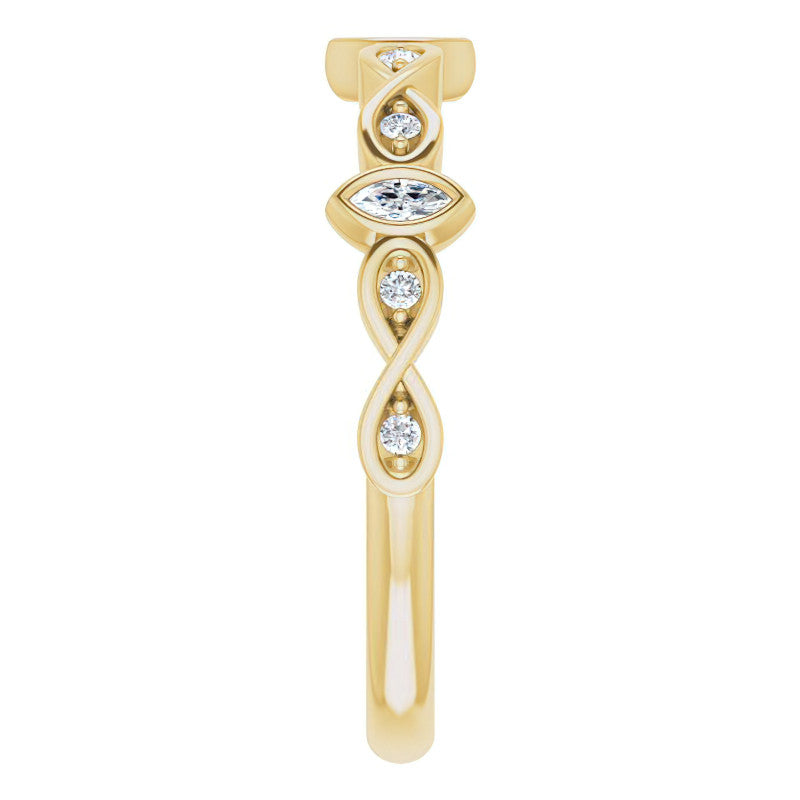 2mm Infinity Inspired Moissanite Stackable Band