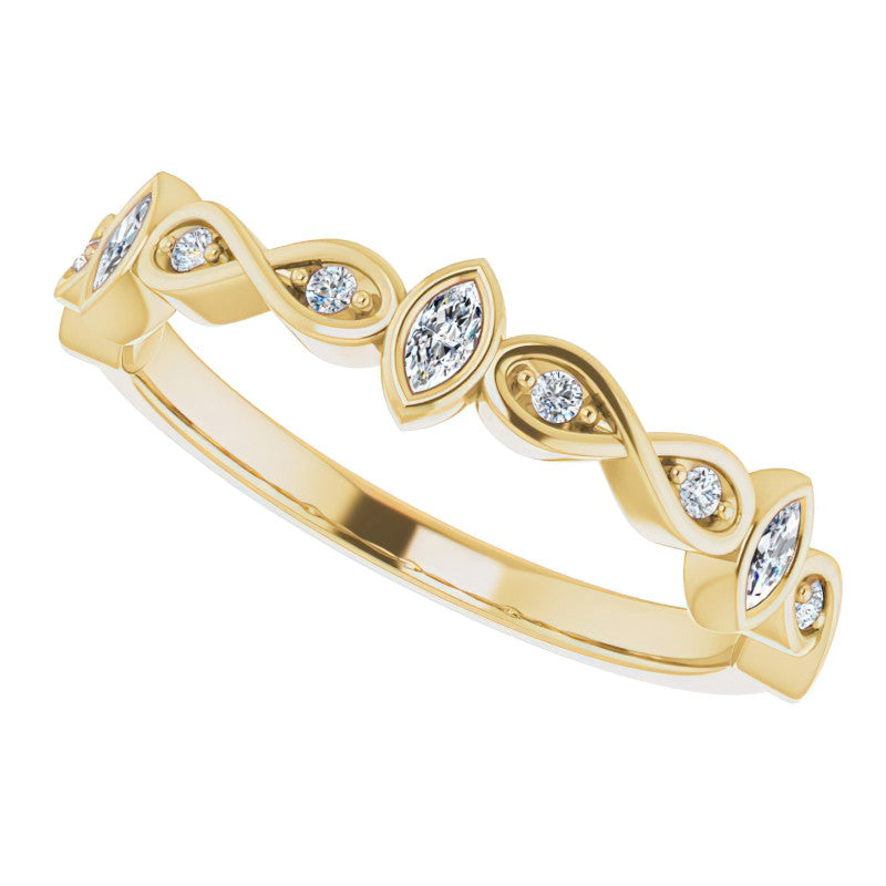 2mm Infinity Inspired Moissanite Stackable Band