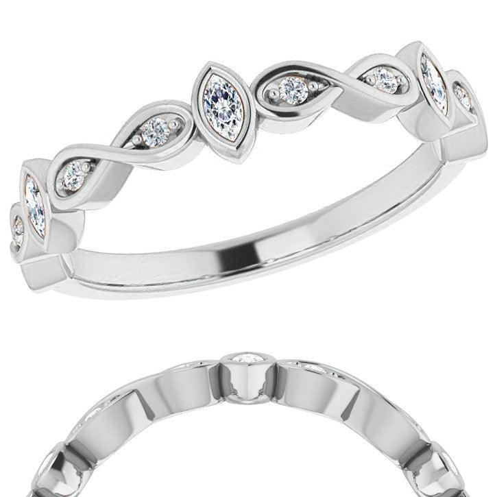 2mm Infinity Inspired Moissanite Stackable Band