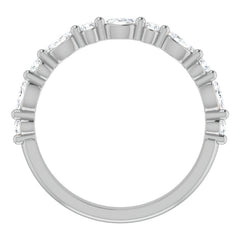 3x1.5mm Marquise and Round Shared Prong Lab Diamond Stackable Band
