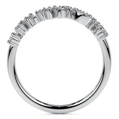 Unique Round and Marquise Shaped Moissanite Stackable Band