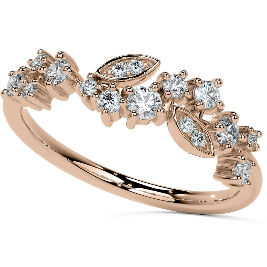 Unique Round and Marquise Shaped Moissanite Stackable Band