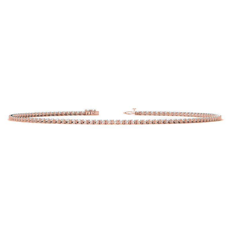 4-Prong 3.5mm Round Brilliant Moissanite Tennis Necklace 16.4ct - 20.4ct