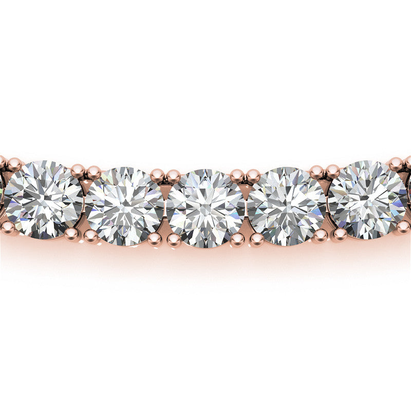 4-Prong 3.5mm Round Brilliant Moissanite Tennis Necklace 16.4ct - 20.4ct
