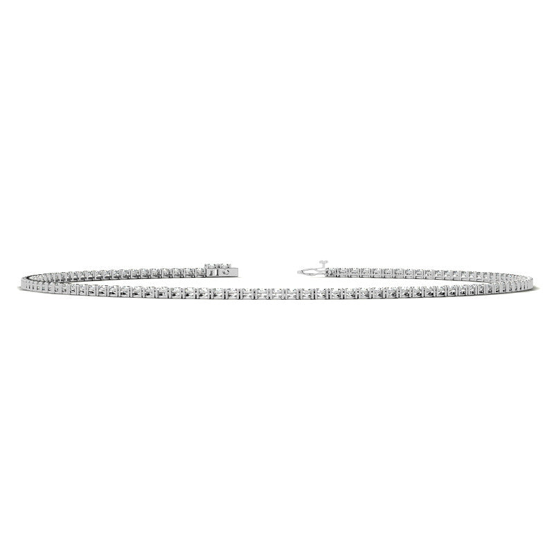 4-Prong 3.5mm Round Brilliant Moissanite Tennis Necklace 16.4ct - 20.4ct