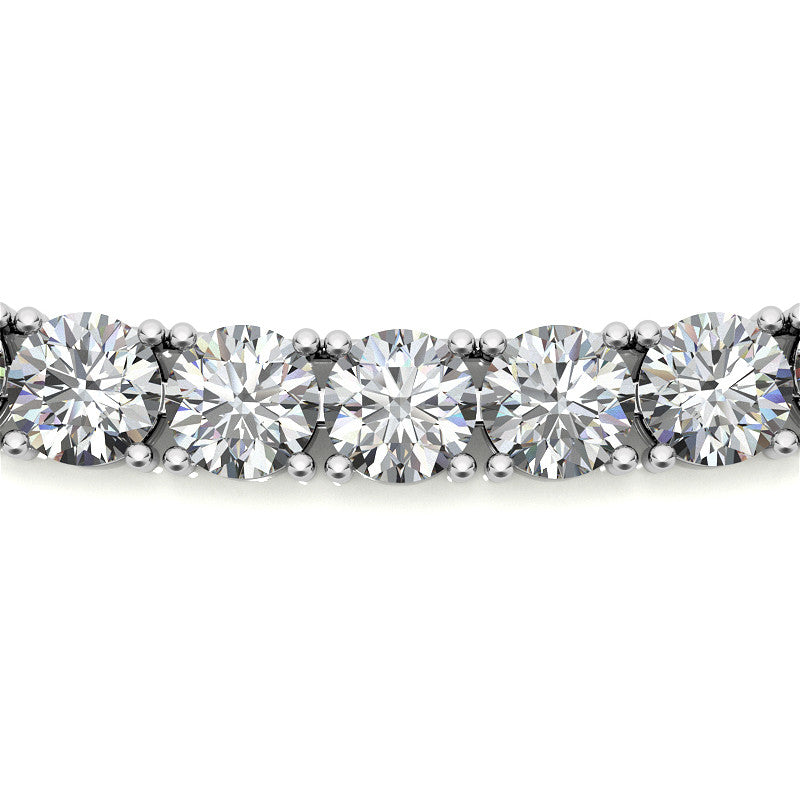 4-Prong 3.5mm Round Brilliant Moissanite Tennis Necklace 16.4ct - 20.4ct