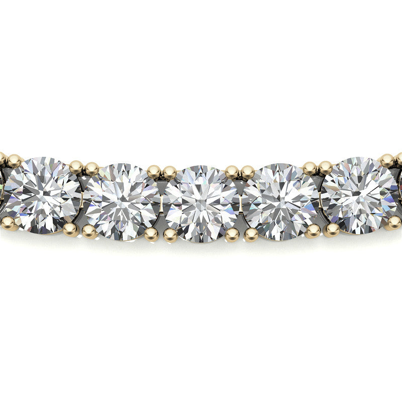 4-Prong 3.5mm Round Brilliant Moissanite Tennis Necklace 16.4ct - 20.4ct
