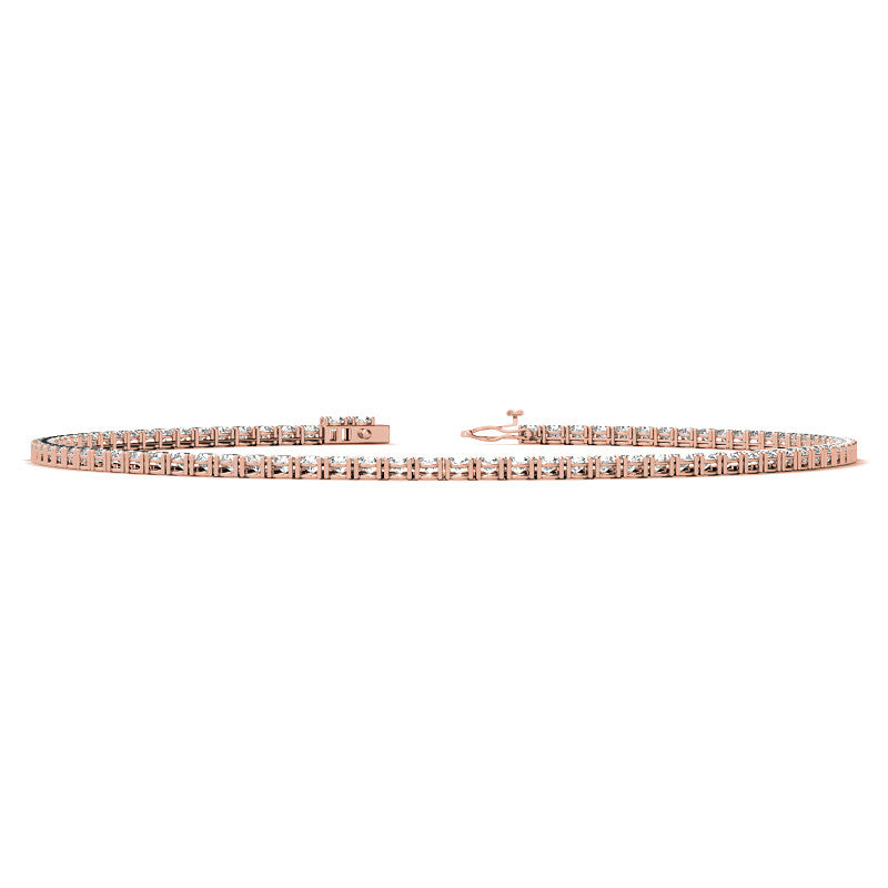 4-Prong 4.5mm Round Brilliant Moissanite Tennis Necklace 28.4ct - 35.3ct