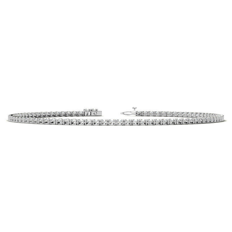 4-Prong 4.5mm Round Brilliant Moissanite Tennis Necklace 28.4ct - 35.3ct