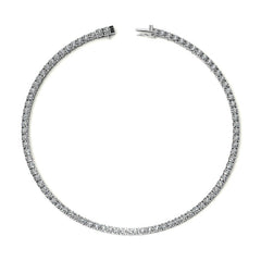 4-Prong 4.5mm Round Brilliant Moissanite Tennis Necklace 28.4ct - 35.3ct
