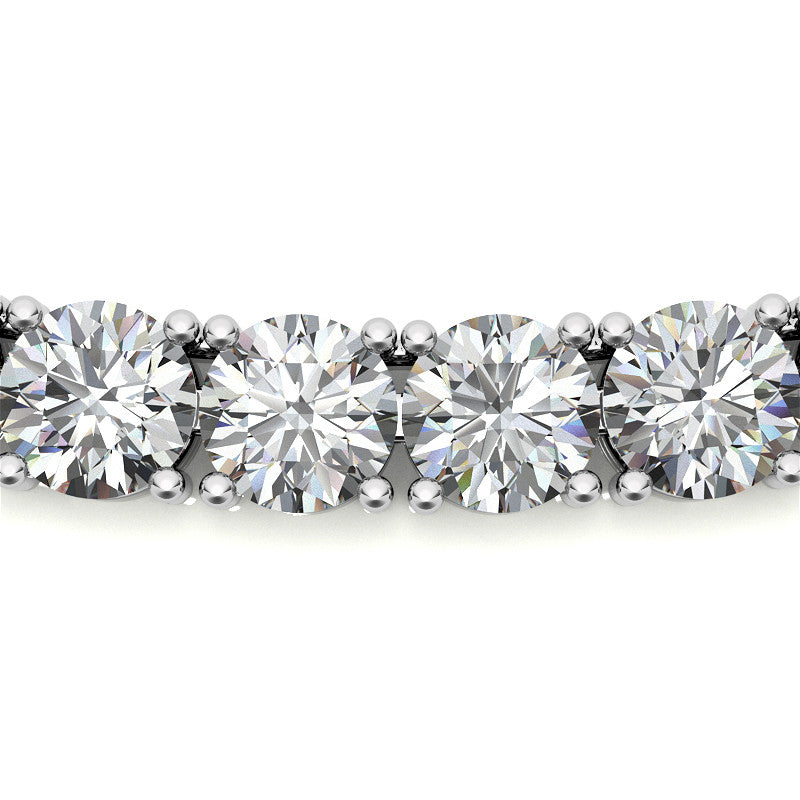 4-Prong 4.5mm Round Brilliant Moissanite Tennis Necklace 28.4ct - 35.3ct