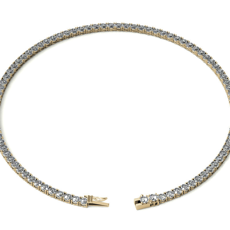 4-Prong 4.5mm Round Brilliant Moissanite Tennis Necklace 28.4ct - 35.3ct