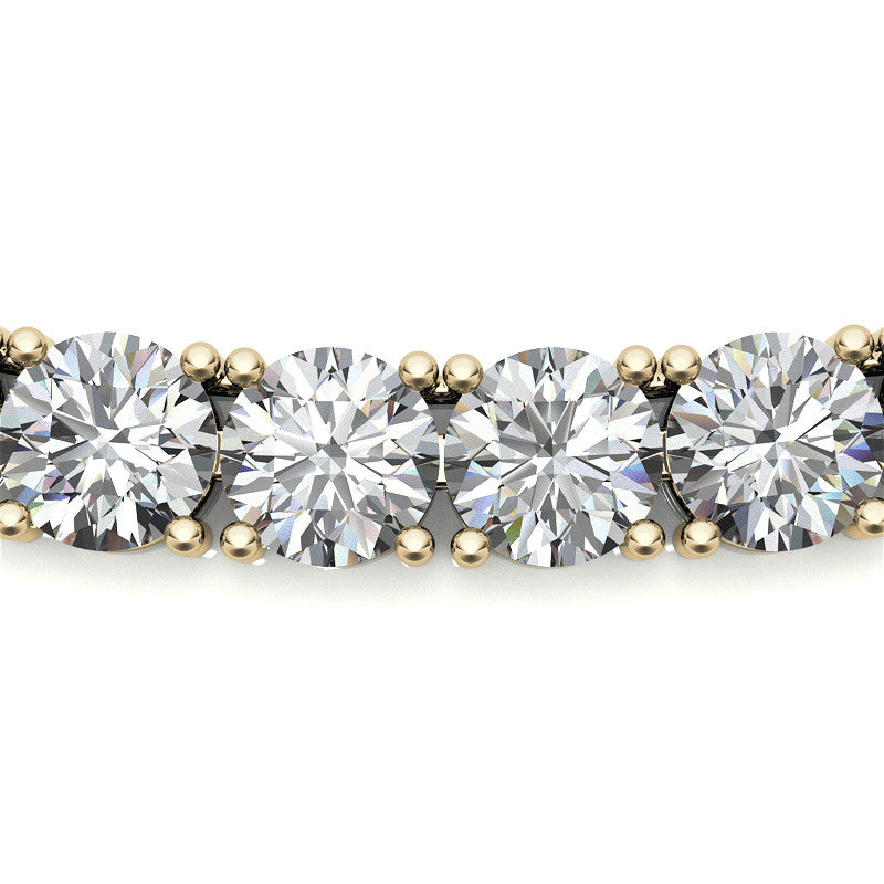 4-Prong 4.5mm Round Brilliant Moissanite Tennis Necklace 28.4ct - 35.3ct