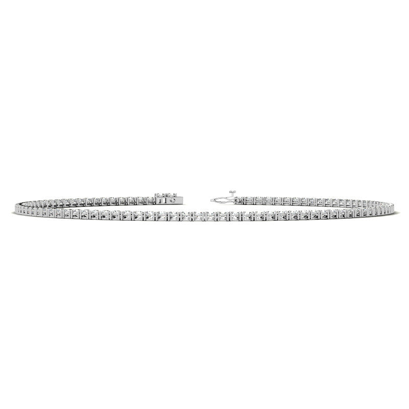 4-Prong 4mm Round Brilliant Moissanite Tennis Necklace 23.25ct - 29.25ct