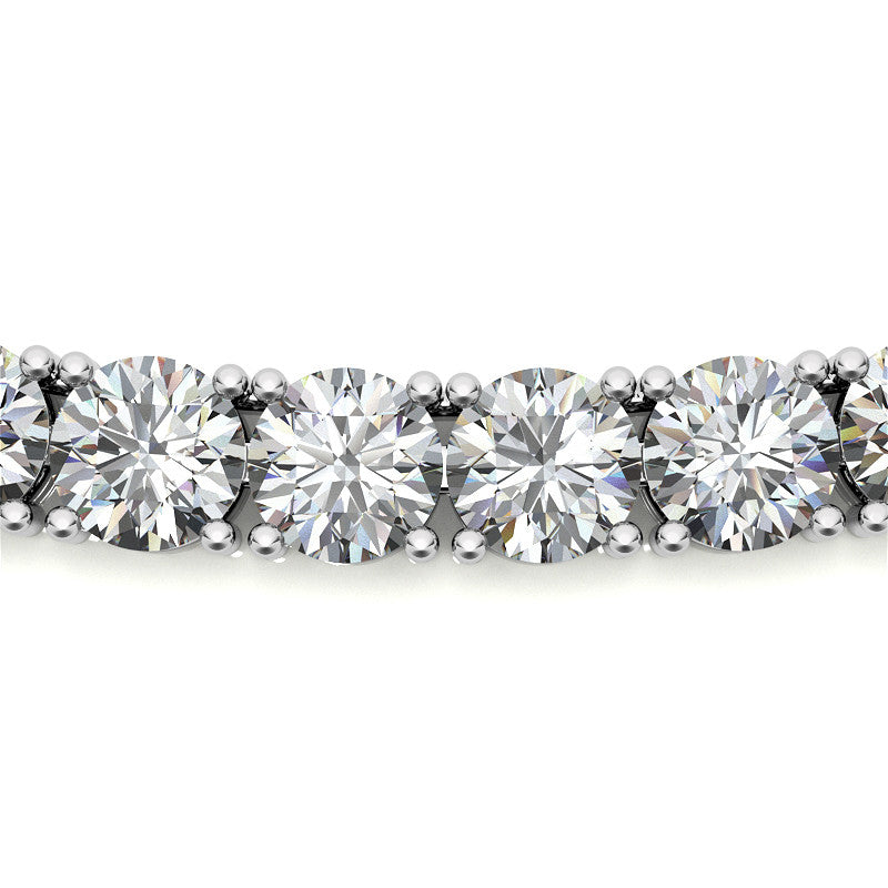 4-Prong 4mm Round Brilliant Moissanite Tennis Necklace 23.25ct - 29.25ct