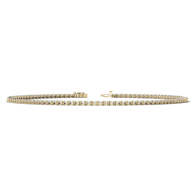 4-Prong 4mm Round Brilliant Moissanite Tennis Necklace 23.25ct - 29.25ct