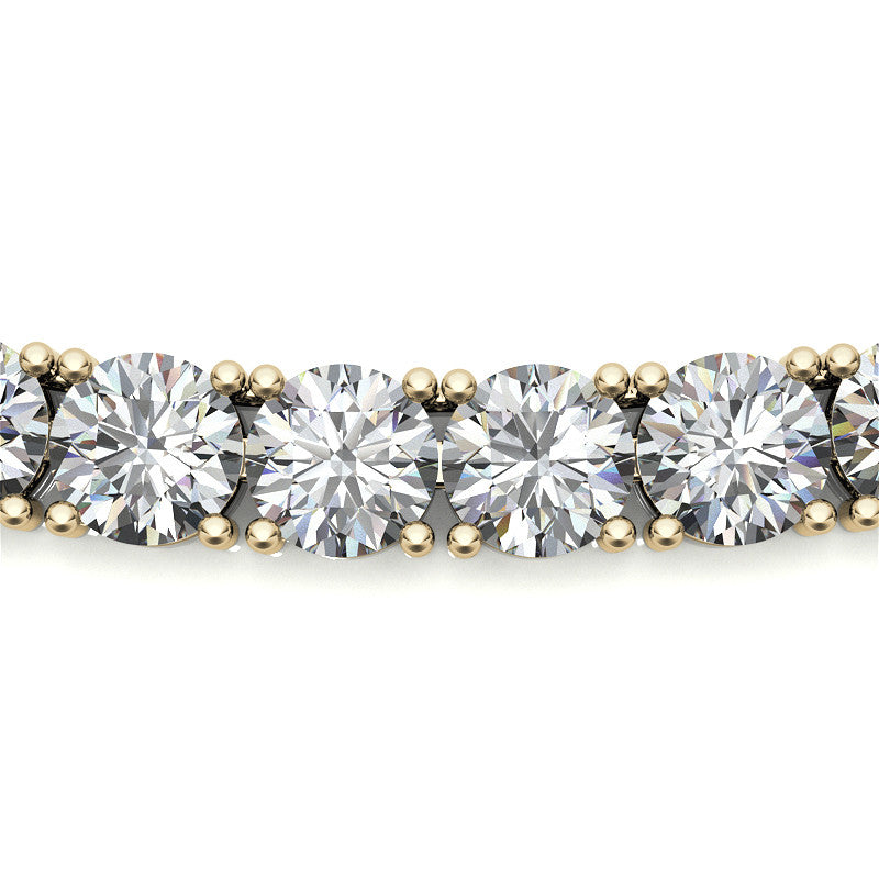 4-Prong 4mm Round Brilliant Moissanite Tennis Necklace 23.25ct - 29.25ct