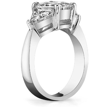 Radiant/Emerald & Trillion Moissanite Three-Stone Ring