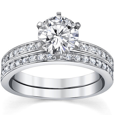 Moissanite Engagement Ring, 0.24ct Prong Set