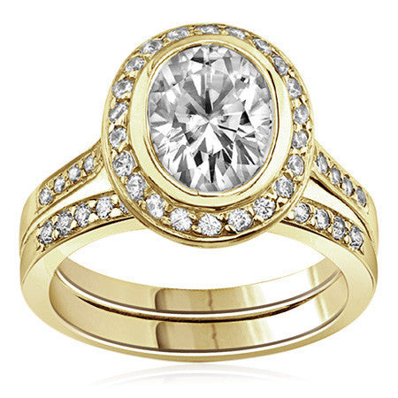 Oval Legacy Halo Moissanite Engagement Ring