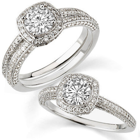 Round Petite Legacy Style Moissanite Engagement Ring