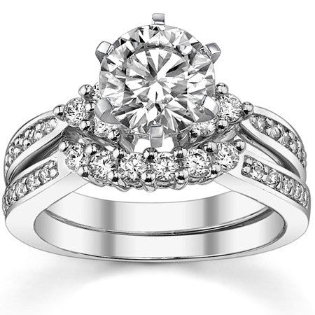 Round Brilliant Moissanite Engagement Ring, 0.28ct