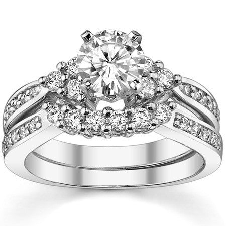 Round Brilliant Moissanite Engagement Ring, 0.28ct