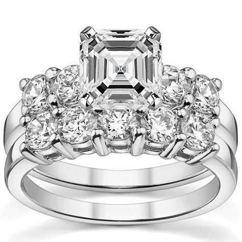 Round Brilliant Moissanite Engagement Ring Setting 0.60ct