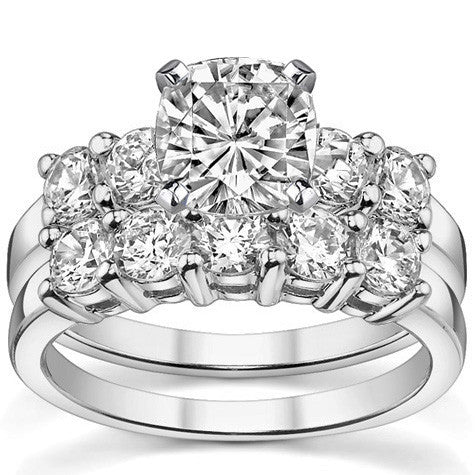 Round Brilliant Moissanite Engagement Ring Setting 0.60ct