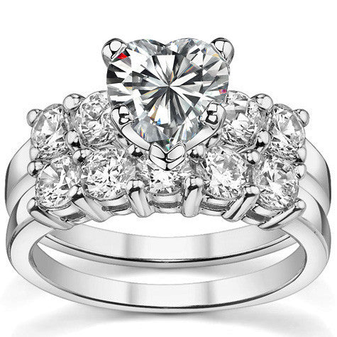 Round Brilliant Moissanite Engagement Ring Setting 0.60ct