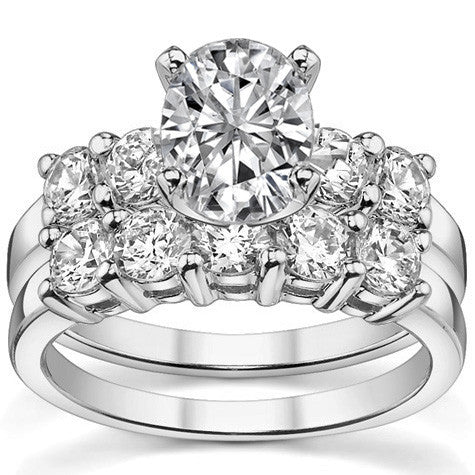 Round Brilliant Moissanite Engagement Ring Setting 0.60ct